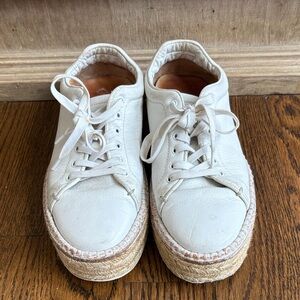 Rag and Bone Women's White Espadrille Platform Sneakers